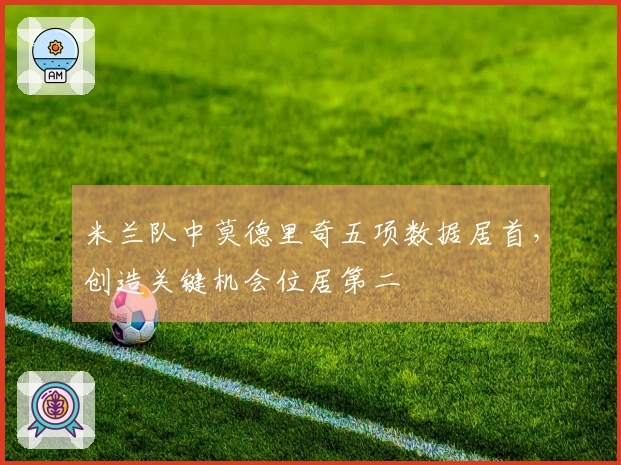 米兰队中莫德里奇五项数据居首，创造关键机会位居第二